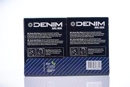 Denim Twin Aftershave, Assorted, 100 ml, Pack of 2
