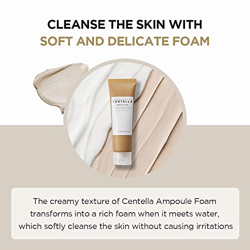 SKIN1004 Madagascar Centella Ampoule Foam, 125mL | Mild and Soothing Face Cleanser with Centella Asiatica Extract | Hydrates and Nourishes Skin | Deep Cleansing Foam