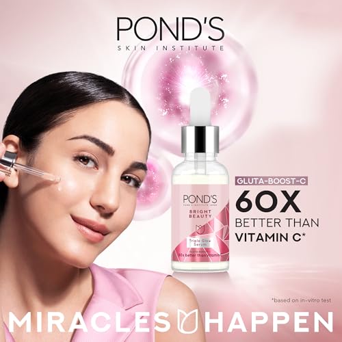 POND'S Bright Beauty Triple Glow Serum, with Niacinamide and Hyaluronic Acid, 30g