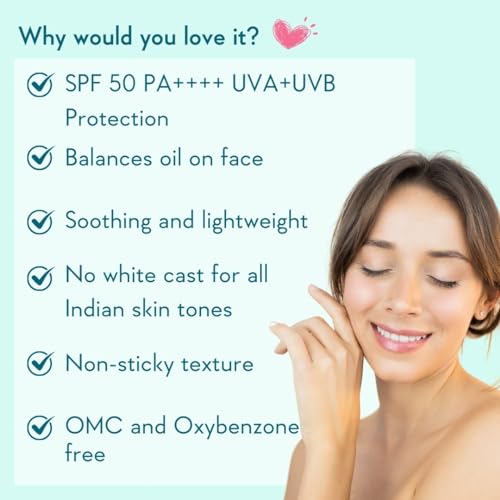 WishCare 5% Niacinamide Oil Balance Fluid Sunscreen SPF 50 PA++++ - Light & Matte Sunscreen for Oily Skin with Broad Spectrum Protection & No White Cast - 50g
