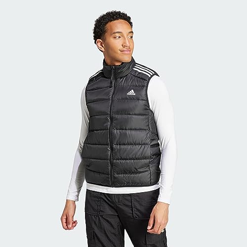 adidas male Adult Essentials 3-stripes Light Down Vest Down Jacket