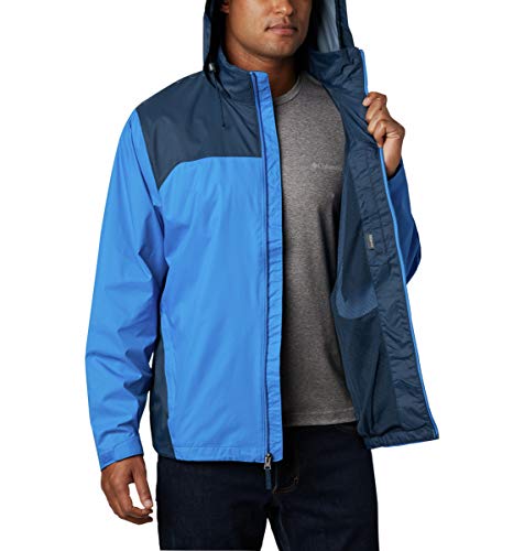 Columbia Men's Glennaker Lake Packable Rain Jacket, Grill/Light Grey, Small