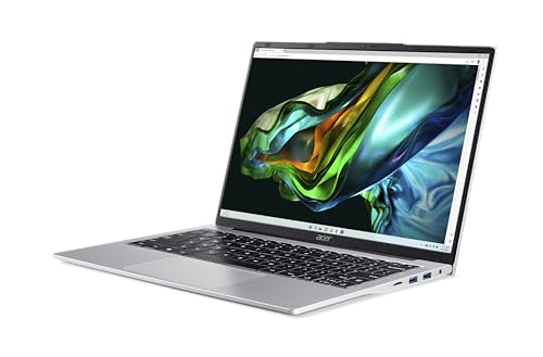 Acer Aspire Lite AL14 Laptop with 13th Gen Intel Core i3-N300 Octa Cores Upto 3.8GHz/8GB DDR5 RAM/512GB SSD Storage/Intel UHD Graphics/14" WUXGA IPS SlimBezel Display/Win 11 Home/Pure Silver