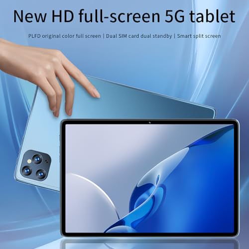 10.1" Android Smart Tablet PC Dual SIM 5G Wifi 6GB RAM 128GB ROM Game and Music A10 Pro Kids Tab (Blue)