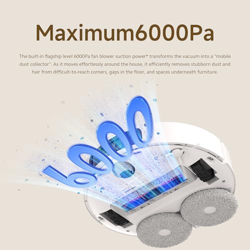 Xiaomi Robot Vacuum X20+ with 6000Pa Suction, All-in-One Station—Auto Mop washing and drying、Auto Self-Emptying, Carpet Detection, LDS Navigation, 140min Runtime, App Control，Alexa/Google Assistant