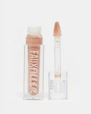 BEAUTY Faux Filler Shiny Non-Sticky Lip Gloss Sugar Baby - Light Pink 0.13FL.OZ / 3.9ml - Nude Light Peach 3.84 ml (Pack of 1)