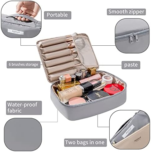 Queboom Travel Makeup Bag Cosmetic Bag Makeup Bag Toiletry bag for women and girls