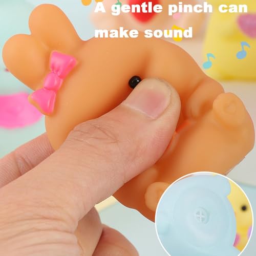 NALACAL Charming Bunny Bathtub Toy, Rabbit Floating Toy, Baby Bath Toys, Cute Floating Toy, 6 Pcs Novelty Bath Tub Toys with Sound Baby Shower Float Bunny Bathtub Toy for Girls and Boys Toddler