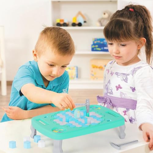 TERRIFI Penguin Ice Rescue Game, 63PCS Ice Breaker Board Game Toy, Save Penguin on Ice for Kids and Adults, Fun Family Game for Children Ages 4-8, Engaging Penguin Trap Activity
