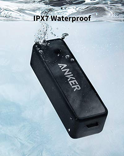 Anker Soundcore 2 Portable Bluetooth Speaker With Better Bass, 24-Hour Playtime, 66Ft Bluetooth Range, Ipx5 Water Resistance & Built-In Mic