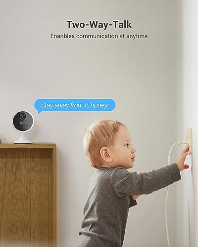EZVIZ CB1 Indoor Security Camera, 1080p Home Battery Camera with IR Night Vision, Two Way Talk, Adjustable Magnetic Stand, Sleep Mode, Human Motion Detection, Works with Alexa, Supports MicroSD Card