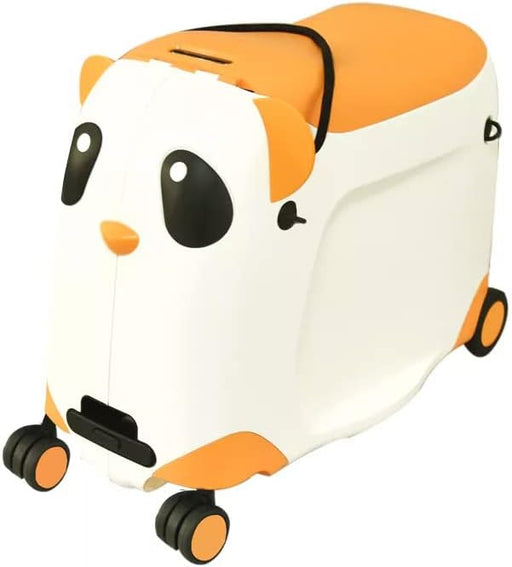 Kids ride on suitcase and hand luggage childrens hand carry bag (Orange with white), 21 - Orange with white