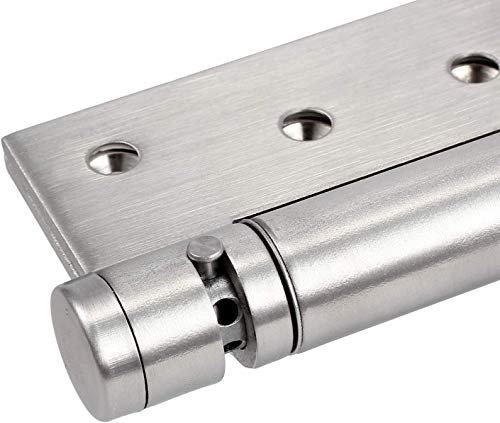 Tritow Adjustable Door Hinges 4inch Fire Rated Door Hinges Self Closing Adjustable Spring Hinge Single Action Stainless Steel Polished Chrome Home Hardware Hinge Accessories (Size : 3pcs)