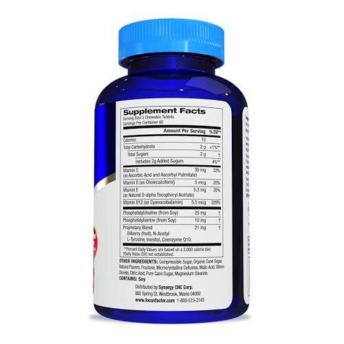 Focus Factor Kids Extra Strength Daily Chewable for Brain Health Support, 120 Count â€“ Vitamins - Quality Formula â€“ Gluten & Dairy Free Supplements for Children â€“ No Artificial Sweetener