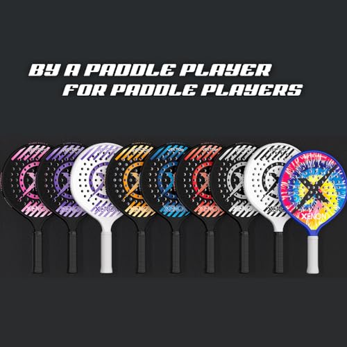 Vector Spin Max Platform Tennis Paddle by Xenon Paddle, Oversize Head, Even Balance Point, Medium Firmness Foam Core, Power and Control, 4.25??Grip