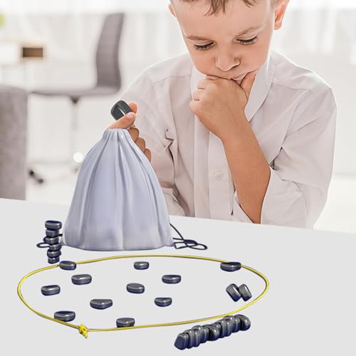 Mumoo Bear Chess Set | Magnetic Effect Chess Set Battle Chess,Educational Checkers Game, Portable Chess Board Party Supplies for Family Gathering and Travel