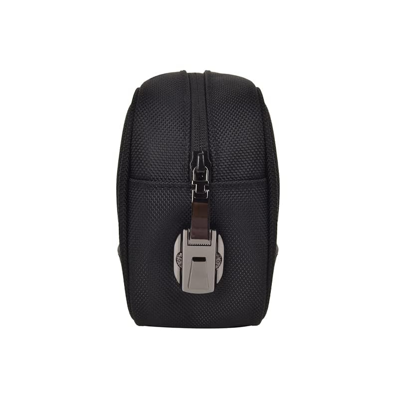 WiWU Black HaliAnti-Theft Travel Organizer Pouch - Waterproof Electronics Storage Bag for Mobile Phones, Cables, Gadgets and Others with Anti-Theft Lock, Portable and Lightweight, 240x140x70mm