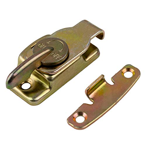 UNIQANTIQ HARDWARE SUPPLY Brass Plated Table Leaf Lock - Dining Table Leaf Latches - Table Buckle Connectors - Table Locks for Leaves - Antique Furniture | TL-8