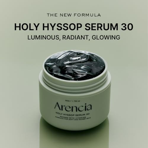 Glow Hyssop Overnight Face Mask Serum - hydrating & Anti-Aging Serum for younger looking Korean Glass Skin, 30% Vitamin A, C, E, 10% Niacinamide, Peptide