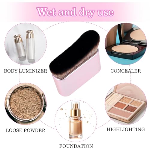 Self Tanning Brush, Soft Body Makeup Brush, Portable Self Tan Brush, Self Tanner Face Brush For Face Body & Leg Makeup