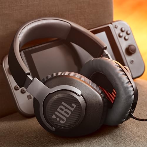 JBL Quantum 100 Wired Over-Ear Gaming Headset with a Detachable Voice-Focus Boom Mic, QuantumSOUND Signature, Lightweight Headband, Memory Foam Ear Cushion, PC and Gaming Console Compatible - Black
