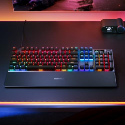 SteelSeries Apex Pro TKL Gen 3 - OmniPoint 3.0 HyperMagnetic Switches - Adjustable Actuation - Rapid Trigger - Game-Ready Presets - Protection Mode - Rapid Tap/SOCD - OLED - US Layout (QWERTY)