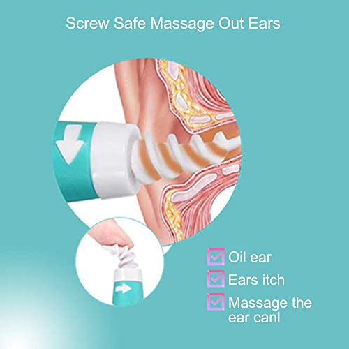 ELECDON Earwax Removal Tool, Soft Silicone Spiral Earwax Remover Tool for Everyone, Upgraded Safe Ear Cleaning Tool,Grips Ear Pick Clean with 16 Replacement Heads
