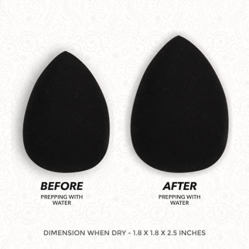 ForPro Professional Collection Expert Beauty Sponge Blender, Premium Makeup Sponge, Latex-Free, 100% Vegan & Cruelty-Free, Black