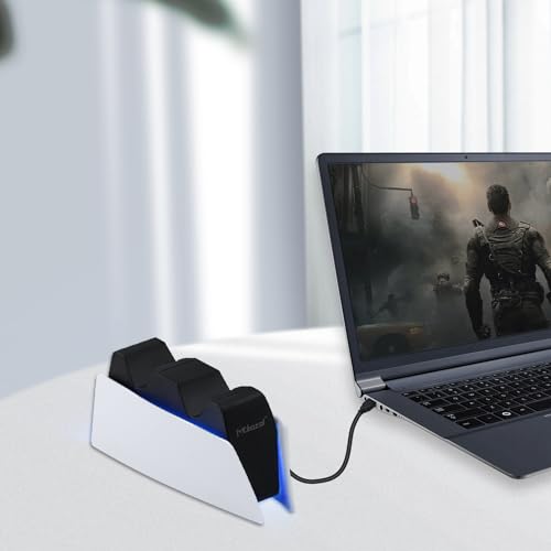 Mcbazel PS5 Controller Charger,Controller Charger Fast Charging Station Dock USB Type C Charging Adapter with LED Indicator compatible for PS5 Controller