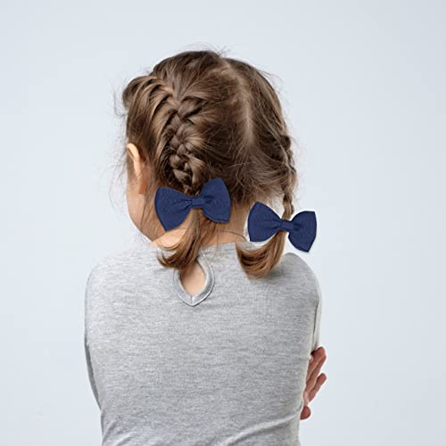 Bekecidi Hair Accessories Set, 20 Pieces Bow Hair Clips, Headband, Hair Tie, Hairpins, Rubber Bands in 5 Colors for Girls Kids (NavyBlue)