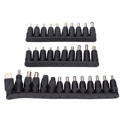 Bewinner Laptop DC Power Adapter Kits 34 PCS Universal Power Plugs 5.5mmx2.1mm Universal Laptop Power Connector Adapter Computer Accessories