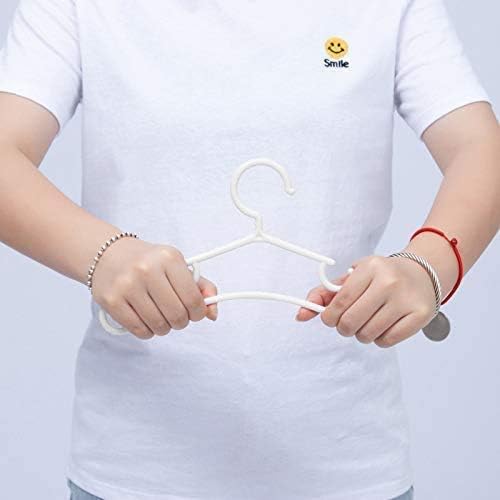 60 Pcs Nursery Hangers Plastic Children's Hangers for Baby Toddler Kids Clothes Coat - White, 27 x 14 cm
