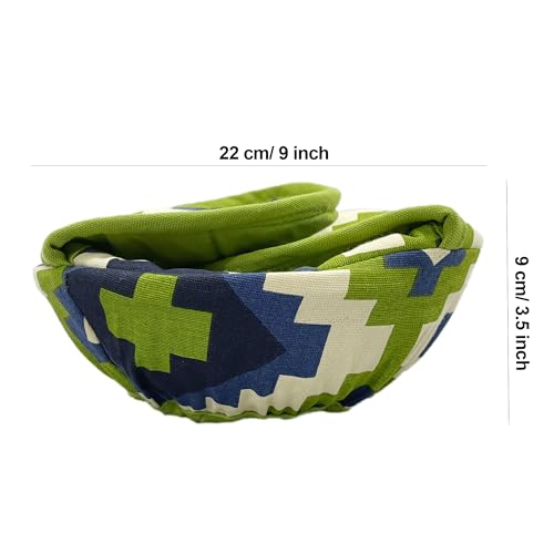 Swayam 100% Cotton Cloth Roti Cassrole | Hot Chapati Box | Bread Basket Washable with Chain | Roti Rumal