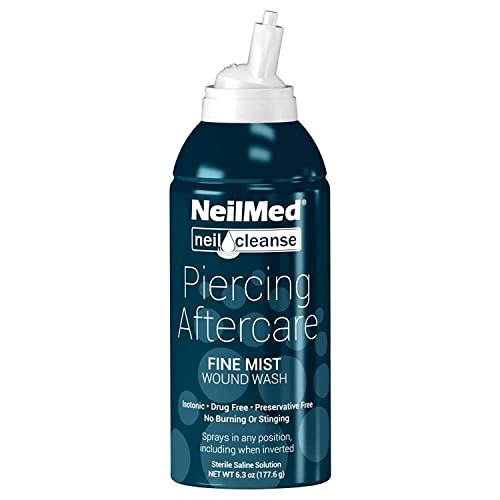 NeilMed NeilCleanse Piercing Aftercare, Fine Mist, 6.3 Fluid Ounce