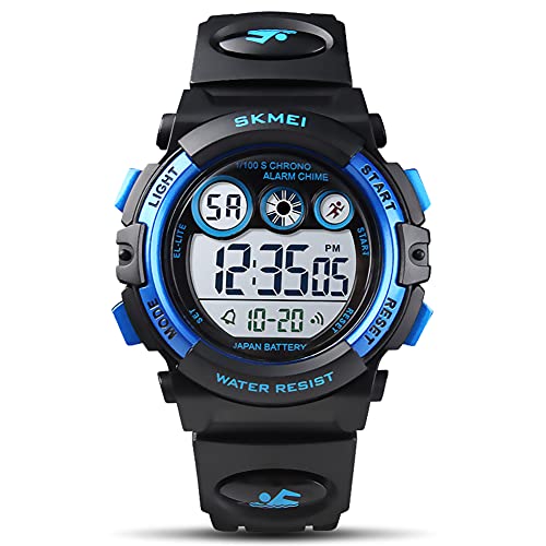 GOLDEN HOUR Watches for Kids Digital Sport Waterproof Boys Girls Watch Outdoor 12/24 H Alarm EL Backlight Stopwatch Military Child Wristwatch Ages 3-15