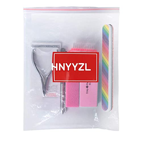 FLAFARY Nail File Kit-3Pcs Double Sided Nail File, Rectangular Nail Buffer, 4 Step Buffing Block, 3Pcs Cuticle Clipper & Pusher, and Nail Brush, Complete Nail Kit with Buffer