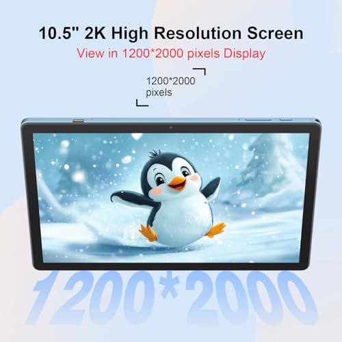 C idea 10.5 inch Tablet,8GB픰 Tablet PC with Android 14,Dual SIM,5G LTE 1280x2000 2KHD Touch Screen,Long Lasting Battery Tablet,CM10500 Plus (Blue)