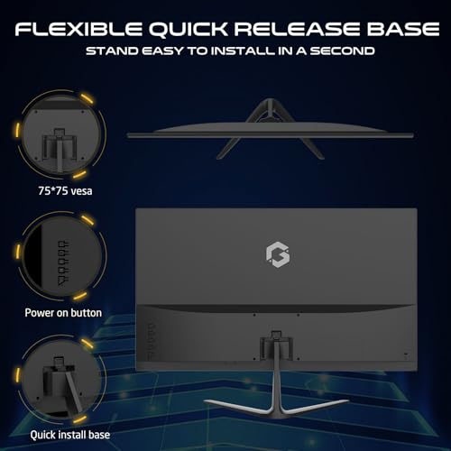 GAMEON New 2024 1080p Gaming Monitor 23.8 inch, GOES24FHD120IPS, FHD IPS,120Hz Refresh Rate, 0.5ms Response Time, 2.1 HDMI, G-Sync & FreeSync, HDR, Built-in-Speakers, Console Ready [Amazon Exclusive]