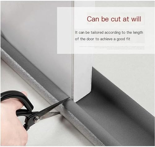 ECVV Twin Door Draft Stopper, Double Side Under Door Bottom Seal Strip Noise Blocker | Door Sweep Draft Blocker for Door | 10 * 95cm | Black