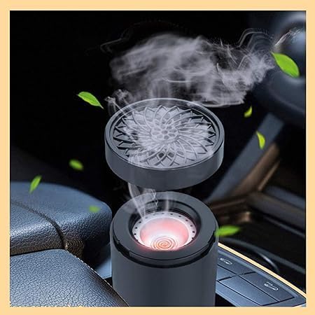 Stylish Portable Incense Burner | USB Rechargeable Bakhoor Oud burner | Electric Arabic Mubkhara Device for Home Office and Car (X008-Black)