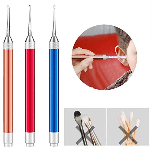 Baby Ear Wax Cleaner Flashlight Earpick Ear Wax Remover Led Ear Curette Spoon Ear Care Tool Red