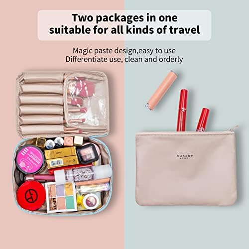 Queboom Travel Makeup Bag Cosmetic Bag Makeup Bag Toiletry bag for women and girls