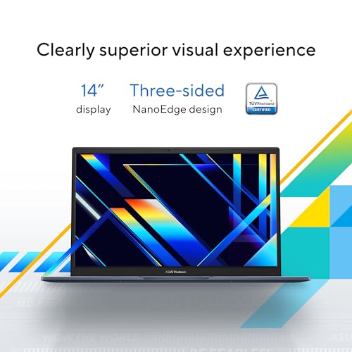 ASUS Vivobook 14 13th Gen Intel Core i5-1334U/8GB RAM Upto 4.6GHz/512GB SSD/Intel UHD Graphics/14 Inch FHD(1920x1080)/HD Camera/Windows 11 Home/English - Arabic keyboard - X1404VA-NK884W