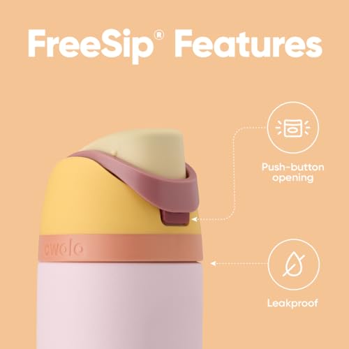 Owala FreeSip Insulated Stainless Steel Water Bottle with Straw for Sports and Travel, BPA-Free Sports Water Bottle, 24 oz, Candy Store