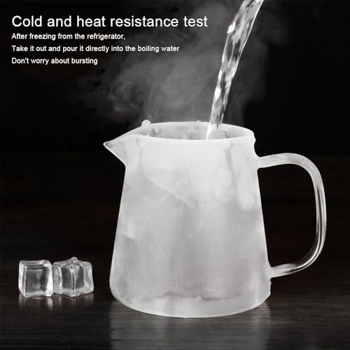 Glass Teapot with Infuser, Stovetop Safe, Blooming and Loose Leaf Tea Maker Set, with Removable Stainless Steel Infuser (750ml)