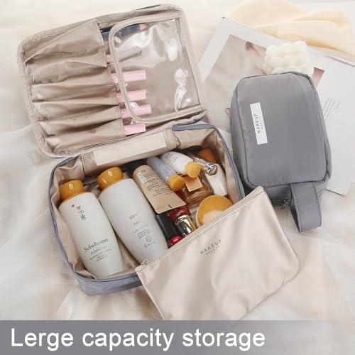 Queboom Travel Makeup Bag Cosmetic Bag Makeup Bag Toiletry bag for women and girls