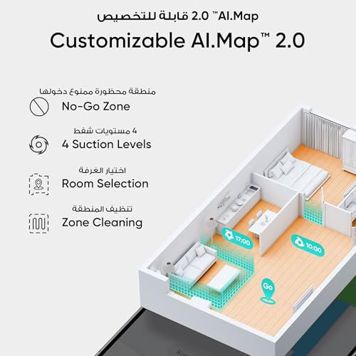 eufy L60 Hybrid Robot Vacuum Cleaner with Mop, Ultra Strong 5,000 Pa Suction to Remove Hair, Dust, iPath Laser Navigation, For Deep Floor Cleaning, Ideal for Hard Floors