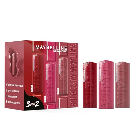 Maybelline New York - SuperStay Vinyl Ink Lipstick 3 PIECES SET (COY, LIPPY, WITTY)