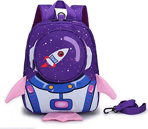 Boys Girls Toddler Backpack with Harness Leash, Rocket Shape kids backpack for Nursery, Preschool, School Bag, Waterproof baby Backpack Rucksack(for 1-3 Years old)