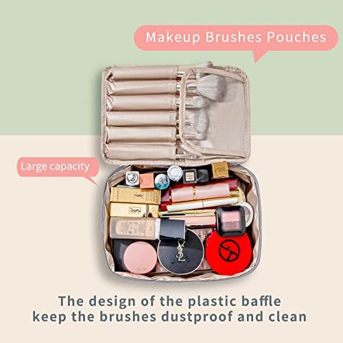 Queboom Travel Makeup Bag Cosmetic Bag Makeup Bag Toiletry bag for women and girls